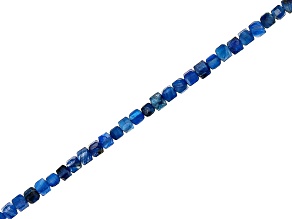 Kyanite 2.5x2.5mm Flat Round Bead Strand Approximately 14-15" in Length
