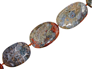 Picture of Moroccan Agate 20x30mm-25x45mm Irregular Oval Shape Approximately 15-16" in Length