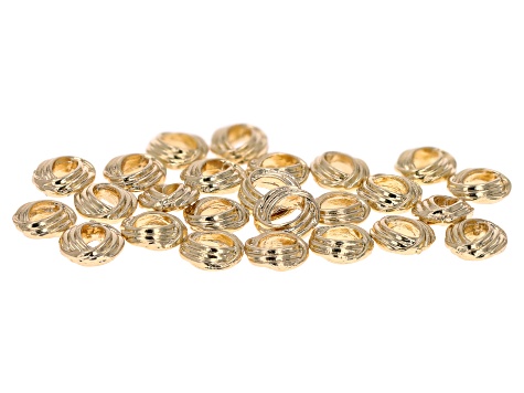 Gold Tone 6-6.5mm Spacer Beads in Assorted Knot Shapes Total of 75 Pieces