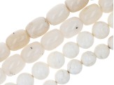 1 lb. Mixed Shades of White and Cream Tones Bead Strands in Assorted Shapes, Colors, and Sizes