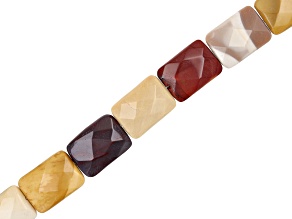 Mookaite 18x25mm Faceted Rectangle Bead Strand Approximately 15-16" in Length