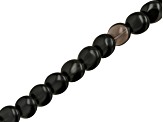 Black Obsidian 10x12mm Oval Bead Strand Approximately 15-16" in Length