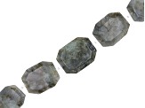 Labradorite 25x32-34x43mm Faceted Graduated Octagon Nugget Bead Strand