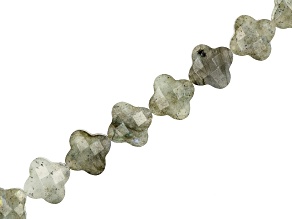 Labradorite 10x13mm Faceted Clover Shape Bead Strand Approximately 15-16" in Length