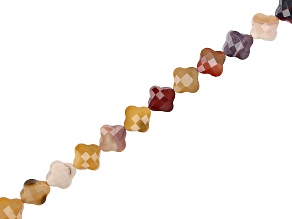 Mookaite 10x13mm Faceted Clover Bead Strand Approximately 15-16" in Length