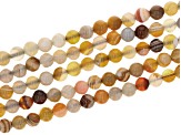Multi-Color Botswana Agate 6mm Round Bead Strand Approximately 13-14" in Length Set of 5