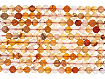 Picture of Honey Color Agate 6mm Round Bead Strand Approximately 13-14" in Length Set of 10