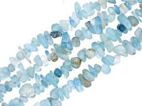 Aquamarine Chip Strand Set of 4 Approximately 30" in Length