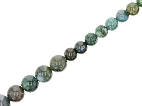 Fancy Agate 6-14mm Graduation Round Bead Strand Approximately 14-15" in Length