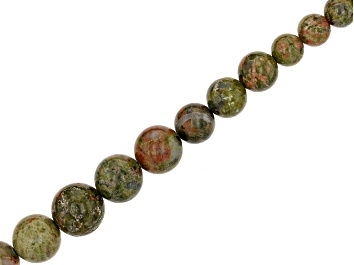 Picture of Unakite 6-14mm Graduation Round Bead Strand Approximately 14-15" in Length