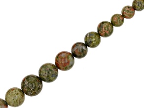 Unakite 6-14mm Graduation Round Bead Strand Approximately 14-15" in Length