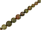 Unakite 6-14mm Graduation Round Bead Strand Approximately 14-15" in Length