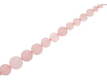 Picture of Rose Quartz 6-14mm Graduation Round Bead Strand Approximately 14-15" in Length