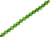 Green Diopside 2mm Faceted Round Bead Strand Approximately 15-16" in Length