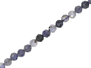 Iolite 4mm Microfaceted Round Bead Strand