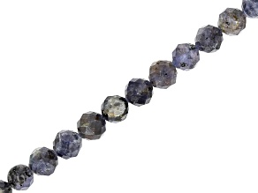 Iolite 8mm Faceted Round Bead Strand