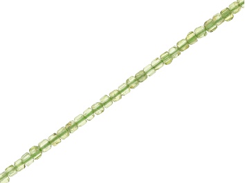 Picture of Peridot 2mm Table Cut Cube Bead Strand Approximately 15-16" in Length