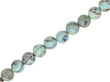 Picture of Green Terra Agate 10mm Round Bead Strand Approximately 15-16" in Length