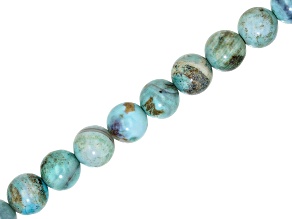 Green & Blue Terra Agate 12mm Round Bead Strand Approximately 15-16" in Length