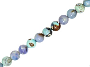 Green & Blue Terra Agate 8mm Round Bead Strand 15-16" in Length