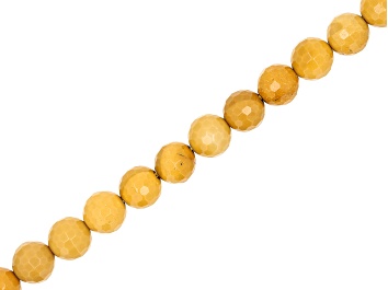 Picture of Yellow Mookaite 8mm Faceted Round Bead Strand Approximately 15-16" in Length