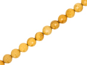 Yellow Mookaite 8mm Faceted Round Bead Strand Approximately 15-16" in Length
