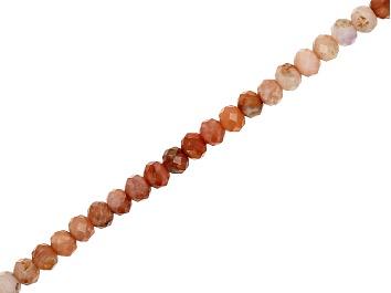 Picture of Peach Opal Multicolor 4-4.5mm Faceted Rondell Bead Strand 12-12.5" in Length