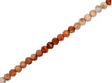 Peach Opal Multicolor 4-4.5mm Faceted Rondell Bead Strand 12-12.5" in Length