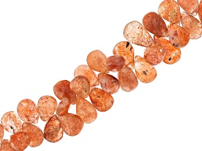 Sunstone 5x7-9x14mm Faceted Pear Bead Strand Approximately 8" in Length