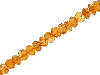 Picture of Citrine 6-8mm Faceted Irregular Rondelle Bead Strand Approximately 13.5-14" in Length