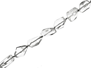 Rock Crystal Quartz 7x12-15x30mm Nugget Bead Strand Approximately 15-16" in Length