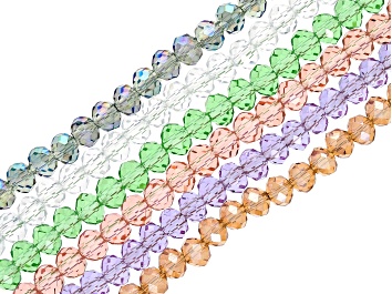 Picture of Multi-Color Chinese Crystal 6mm Rondelle Bead Strand Set of 6