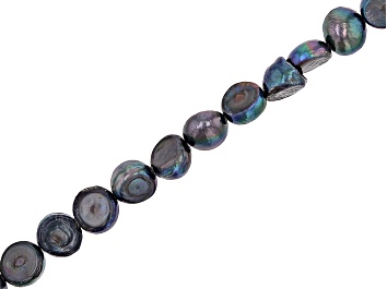 Picture of Peacock Cultured Freshwater Pearl 6.5-8mm Potato Bead Strand Approximately 16" in Length
