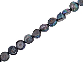 Peacock Cultured Freshwater Pearl 6.5-8mm Potato Bead Strand Approximately 16" in Length