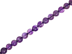 Amethyst 6mm Round Bead Strand Approximately 39 Inches in Length