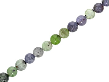 Picture of Tanzanite & Tsavorite Garnet 6mm Round Bead Strand Approximately 14-15" in Length