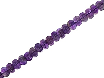 Picture of Amethyst 6x4mm Hexagon Bead Strand Approximately 16" in Length