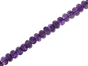 Amethyst 6x4mm Hexagon Bead Strand Approximately 16" in Length