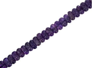 Picture of Amethyst 8x4mm Rondelle Bead Strand Approximately 16" in Length