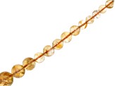 Citrine 6-12mm Graduated Round Bead Strand Approximately 15" in Length