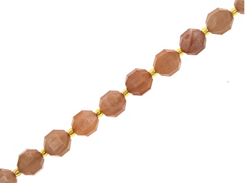 Picture of Red Sunstone 10mm Faceted Round Bead Strand Approximately 14-15" in Length