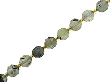 Picture of Prehnite 10mm Faceted Round Bead Strand Approximately 14-15" in Length
