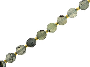 Prehnite 10mm Faceted Round Bead Strand Approximately 14-15" in Length
