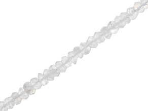 Moonstone & Feldspar 4-5mm Faceted Rondelle Bead Strand Approximately 12.5-13" in Length
