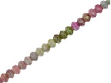Multi-Color Sapphire 5-6mm Faceted Rondelle Bead Strand Approximately 15-15.5" in Length