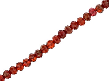 Picture of Hessonite Garnet 5.5-6,, Faceted Rondelle Bead Strand Approximately 15-15.5" in Length
