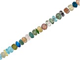 Multi-Stone 4-5.5mm Faceted Irregular Rondelle Bead Strand Approximately 13-14" in Length