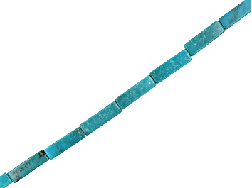 Picture of Turquoise 4x13 Rectangle Bead Strand Approximately 15.5-16" in Length
