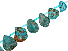 Turquoise 14x27-10x17mm Irregular Tear Drop Bead Strand Approximately 15-15.5" in Length