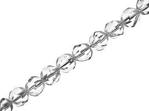 Clear Crystal Quartz 8mm Star Cut Bead Strand Approximately 14-15" in Length